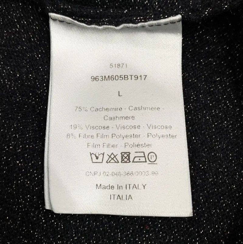 Dior Dior Black Cashmere Pullover Sweater 0089 Size US L / EU 52-54 / 3 - 6 Thumbnail