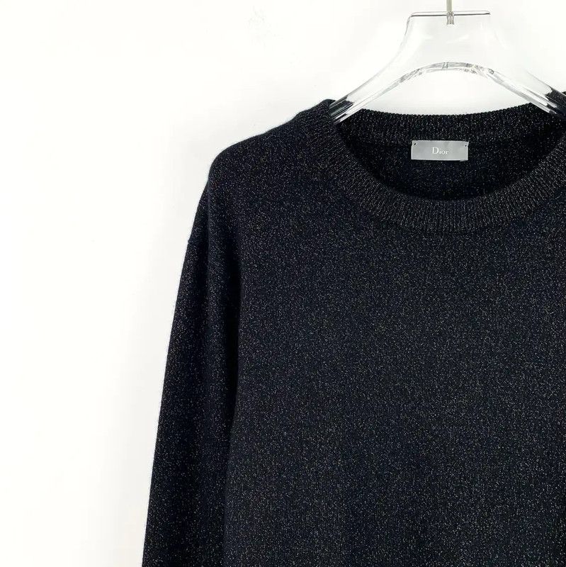Dior Dior Black Cashmere Pullover Sweater 0089 Size US L / EU 52-54 / 3 - 3 Thumbnail