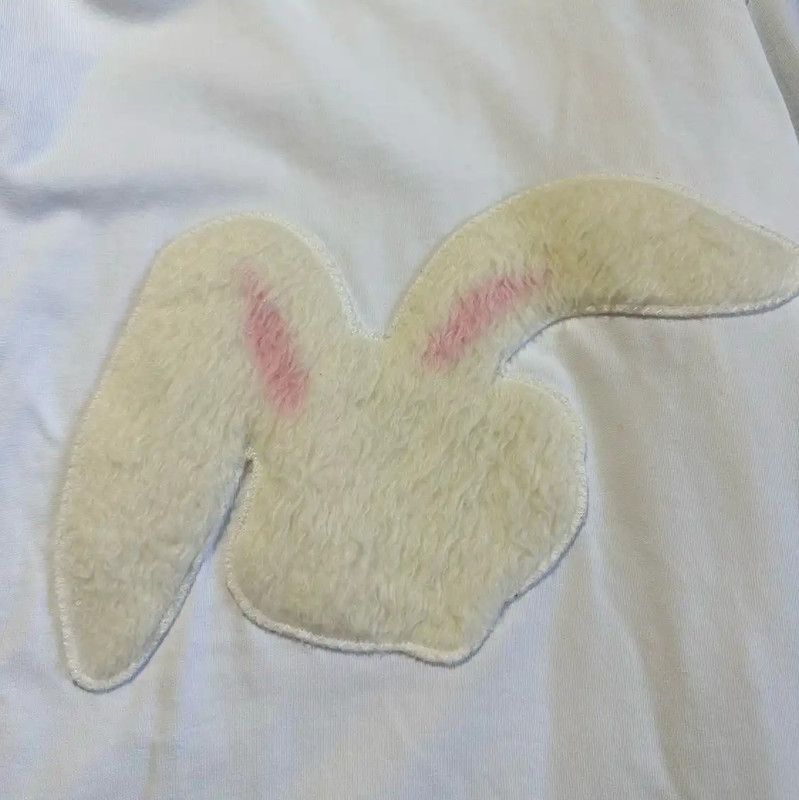 Dior Dior Long Sleeve White Cotton Top with Bunny Design 0089 Size US M / EU 48-50 / 2 - 4 Thumbnail