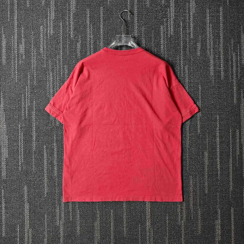 Dior Dior Red Cotton Embroidered Men’s T-Shirt 0089 Size US M / EU 48-50 / 2 - 2 Thumbnail