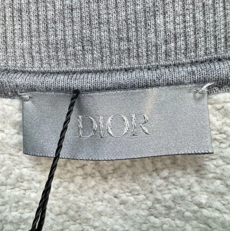 Dior Dior Men's Gray Long Sleeve Logo Sweatshirt 0089 Size US L / EU 52-54 / 3 - 5 Thumbnail