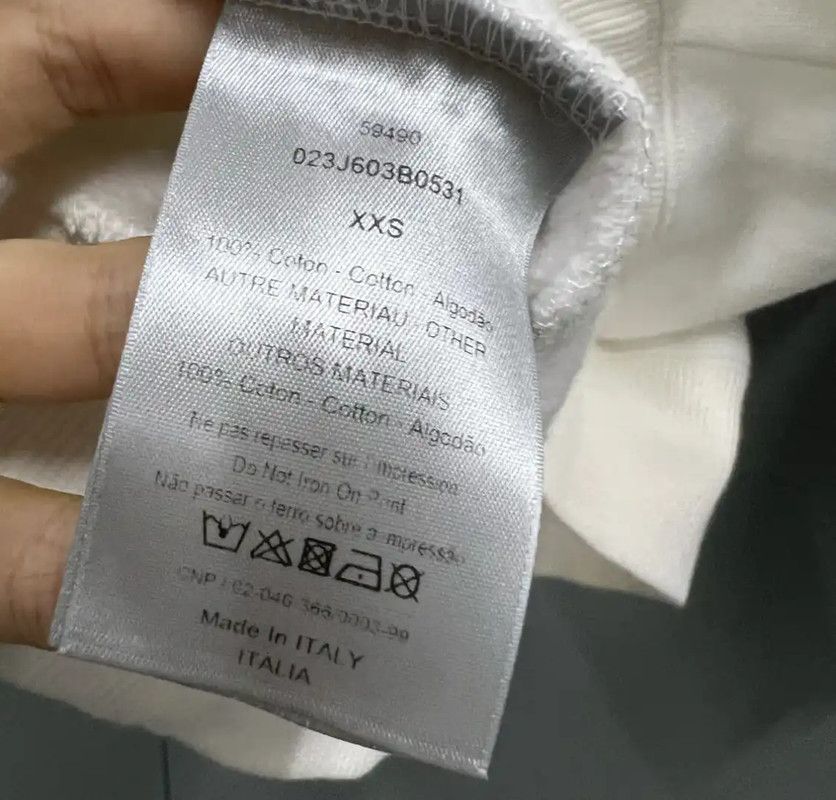 Dior Dior White Men's Sweatshirt with Graphic Print 0089 Size US XXS / EU 40 - 5 Thumbnail