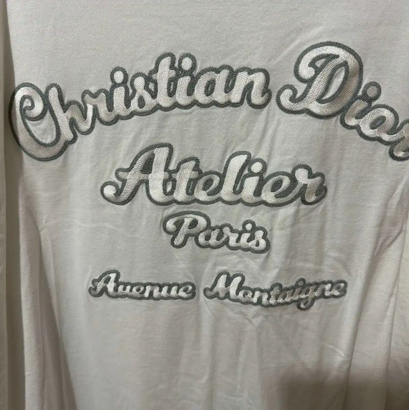 Dior Dior White Cotton Logo Embroidery T-Shirt 0089 Size US XL / EU 56 / 4 - 3 Thumbnail