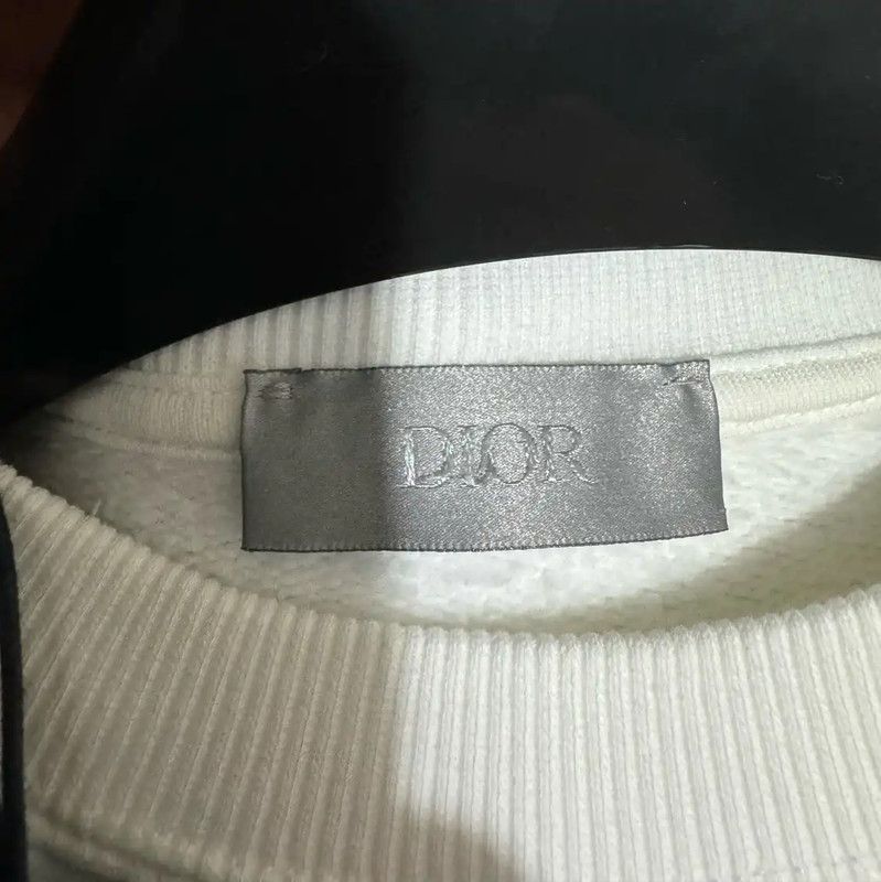 Dior Dior White Cotton Embroidered Logo Sweatshirt 0089 Size US XS / EU 42 / 0 - 3 Thumbnail