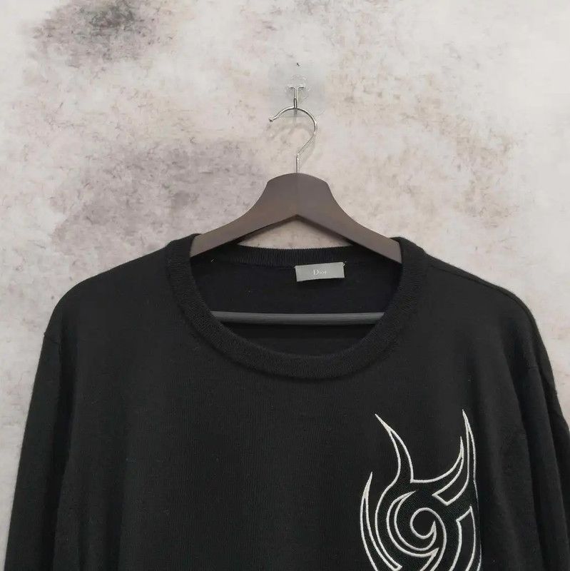Dior Dior Black Wool Pullover Sweater for Men 0089 Size US L / EU 52-54 / 3 - 3 Thumbnail