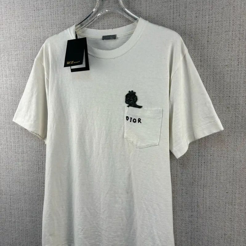 Dior Dior Men's Summer White Cotton T-Shirt 0089 Size US L / EU 52-54 / 3 - 2 Thumbnail
