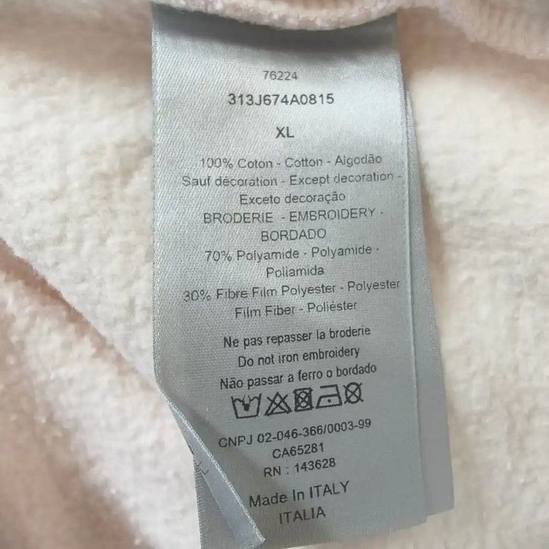 Dior Dior Pink Cotton Men's Sweatshirt 0089 Size US XL / EU 56 / 4 - 4 Thumbnail