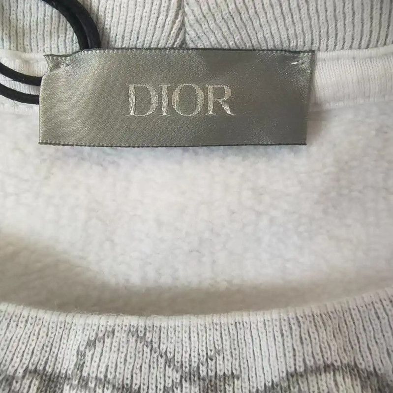 Dior Dior White Cotton Men's Sweatshirt 0089 Size US L / EU 52-54 / 3 - 3 Thumbnail