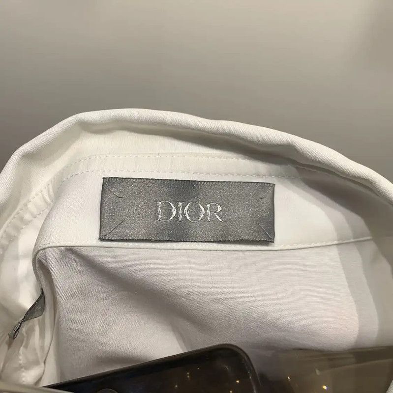 Dior Dior White Cotton Long Sleeve Shirt for Men 0089 Size US M / EU 48-50 / 2 - 2 Thumbnail