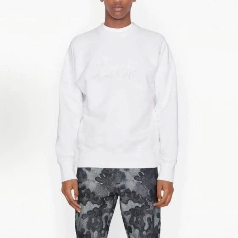 Dior Dior White Cotton Men's Sweatshirt XL Size 0089 Size US XL / EU 56 / 4 - 7 Thumbnail