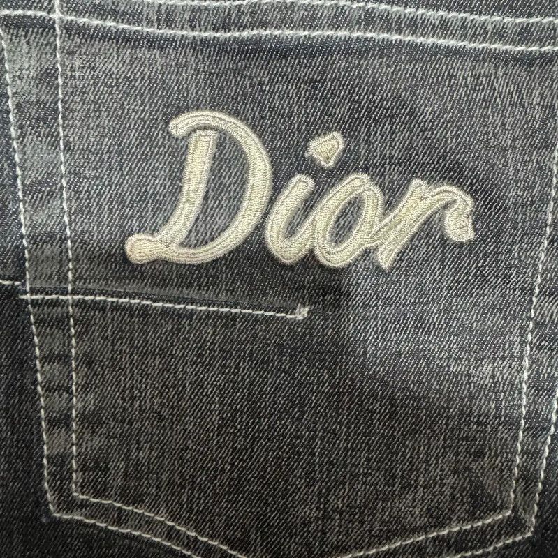 Dior Dior Men's Black Grey Embroidered Logo Casual Trousers 0089 Size US 32 / EU 48 - 3 Thumbnail