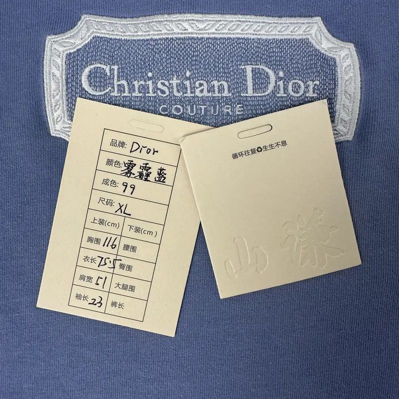 Dior Dior Men's XXL Blue Gray T-Shirt 0089 Size US XL / EU 56 / 4 - 9 Thumbnail