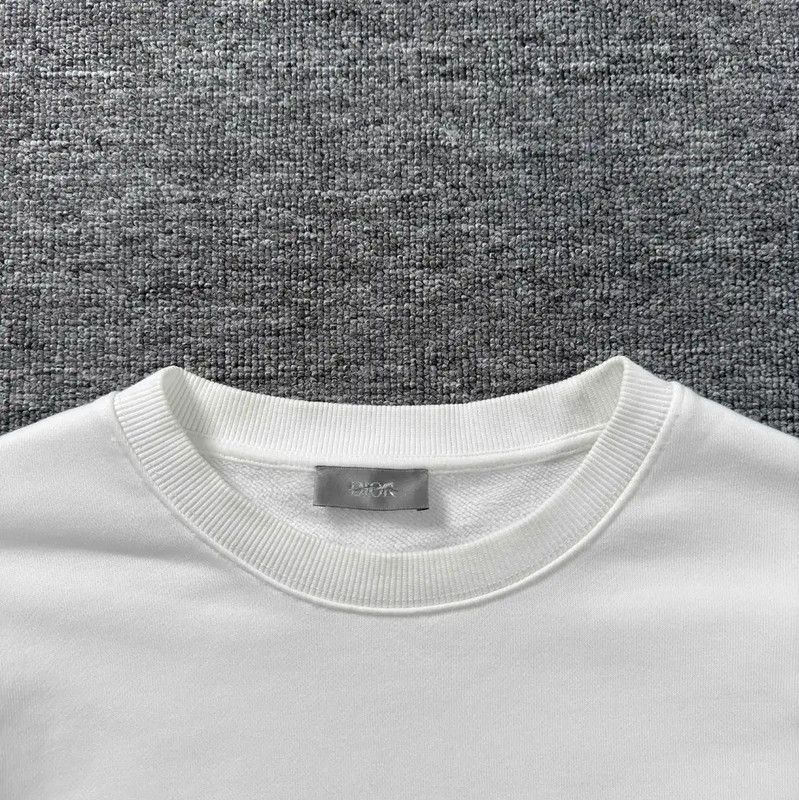 Dior Dior White Cotton Long Sleeve Men's Sweatshirt 0089 Size US L / EU 52-54 / 3 - 3 Thumbnail