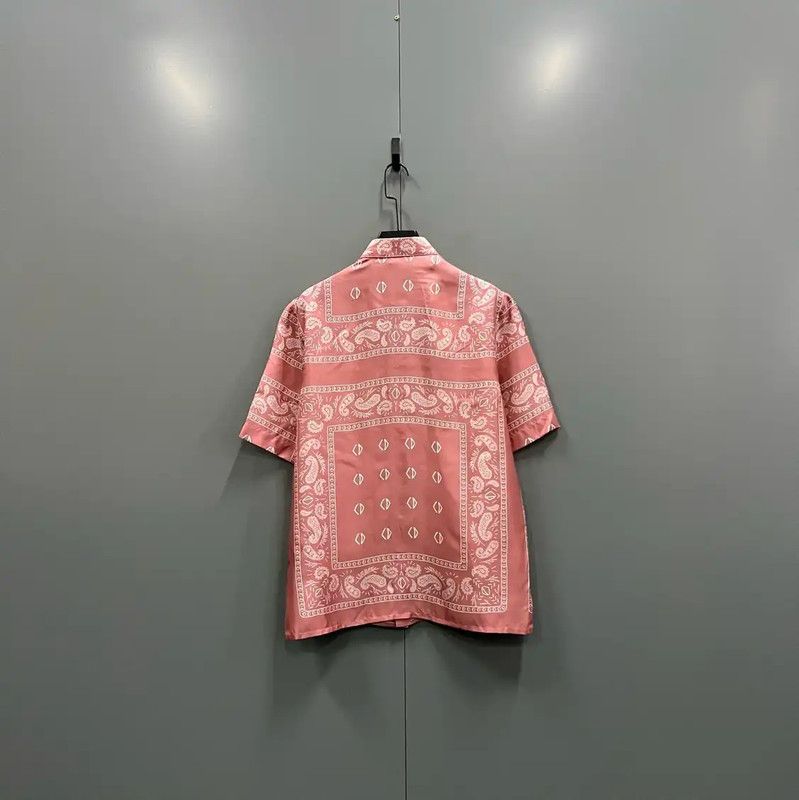 Dior Dior Red Silk Short Sleeve Shirt 0089 Size US M / EU 48-50 / 2 - 2 Thumbnail
