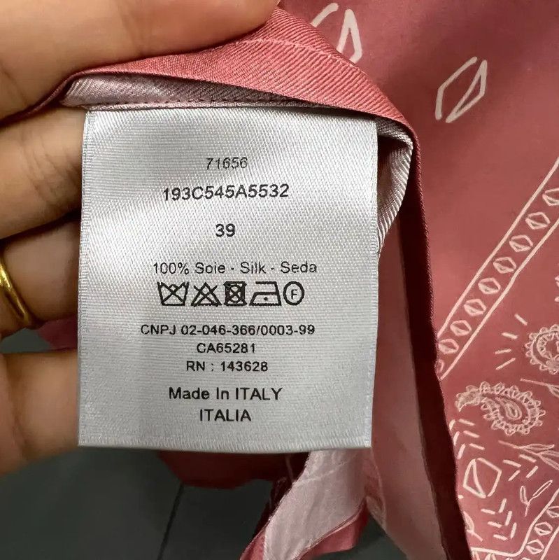 Dior Dior Red Silk Short Sleeve Shirt 0089 Size US M / EU 48-50 / 2 - 3 Thumbnail