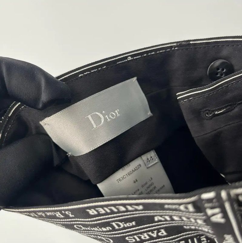 Dior Dior Black Polyester Casual Pants 0089 Size US 26 / EU 42 - 3 Thumbnail
