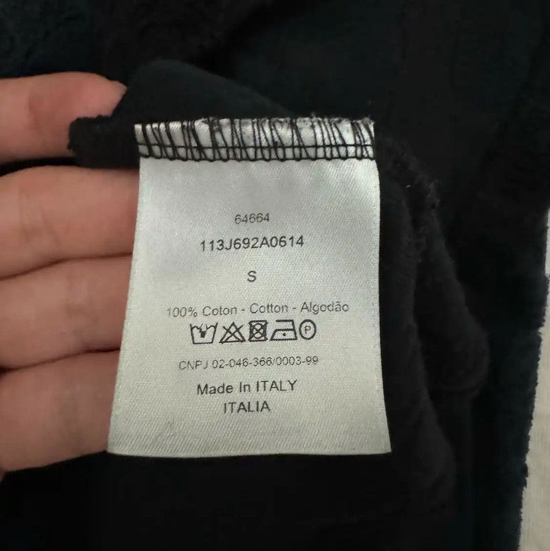 Dior Dior Black Cotton Embroidered Logo Men's T-Shirt 0089 Size US S / EU 44-46 / 1 - 3 Thumbnail