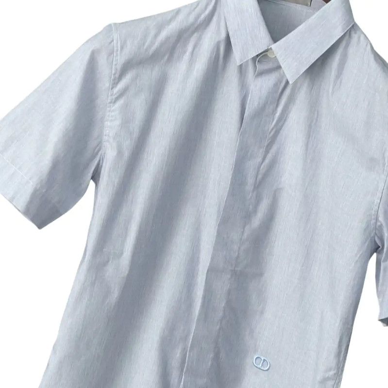 Dior Dior Summer White Cotton Short Sleeve Shirt 0089 Size US S / EU 44-46 / 1 - 4 Thumbnail