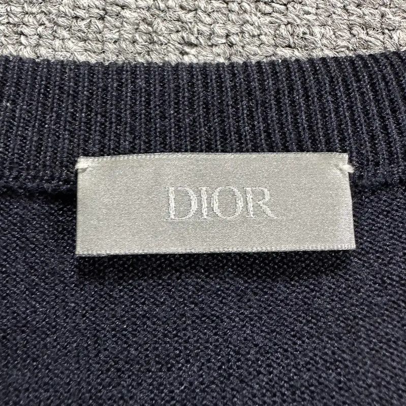 Dior Dior Men's Blue Wool Blend Long Sleeve Sweater 0089 Size US S / EU 44-46 / 1 - 5 Thumbnail