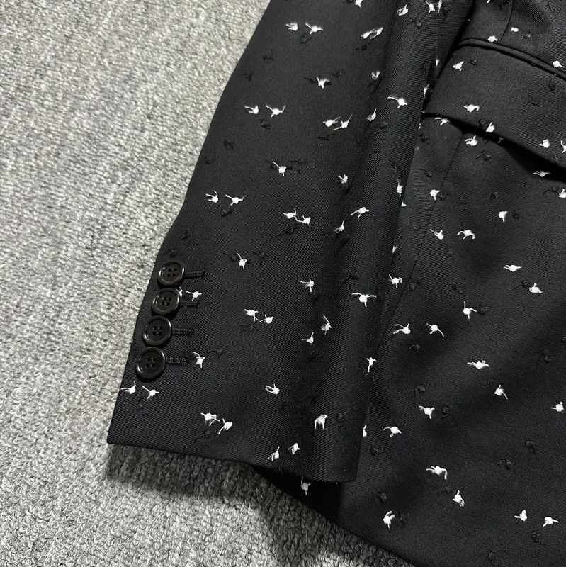Dior Dior Black Embroidered Wool Long Sleeve Coat 0089 Size US S / EU 44-46 / 1 - 2 Thumbnail