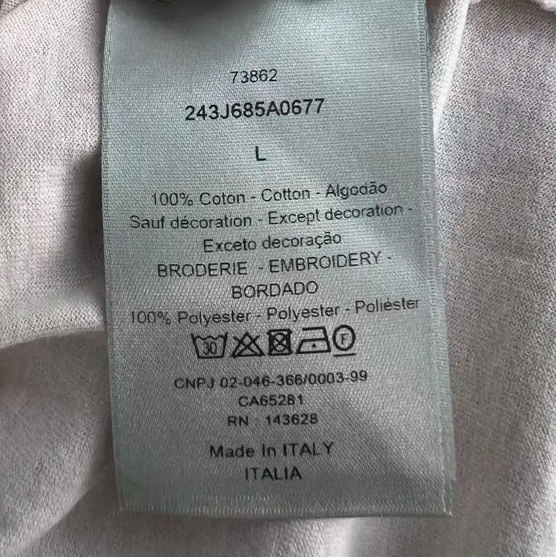 Dior Dior Men's Pink Cotton T-Shirt L Size 0089 Size US L / EU 52-54 / 3 - 6 Thumbnail