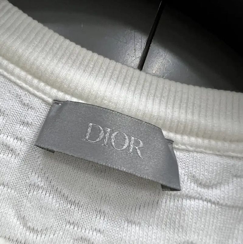 Dior Dior White Logo Cotton Short Sleeve T-Shirt 0089 Size US XS / EU 42 / 0 - 2 Thumbnail