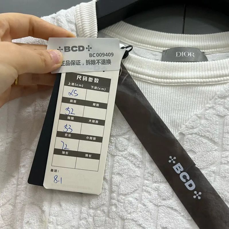 Dior Dior White Logo Cotton Short Sleeve T-Shirt 0089 Size US XS / EU 42 / 0 - 5 Thumbnail