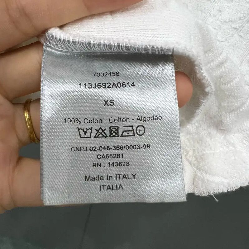 Dior Dior White Logo Cotton Short Sleeve T-Shirt 0089 Size US XS / EU 42 / 0 - 4 Thumbnail