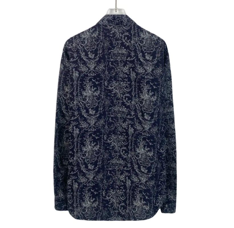 Dior Dior Blue Cotton Long Sleeve Shirt 0089 Size US M / EU 48-50 / 2 - 2 Thumbnail