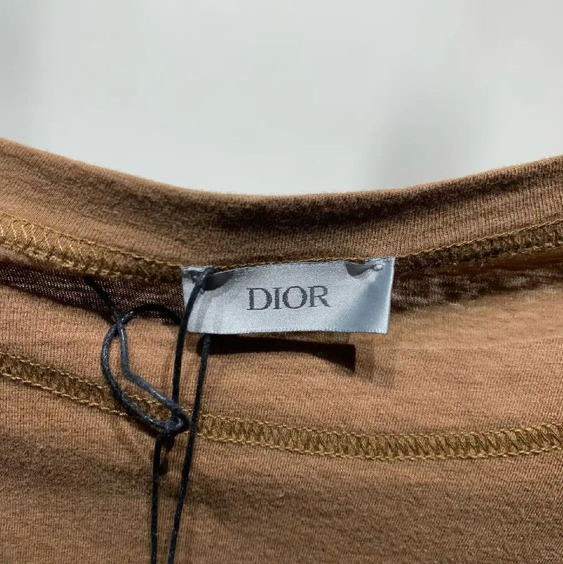 Dior Dior Brown Cotton Men's T-Shirt 0089 Size US XL / EU 56 / 4 - 2 Thumbnail