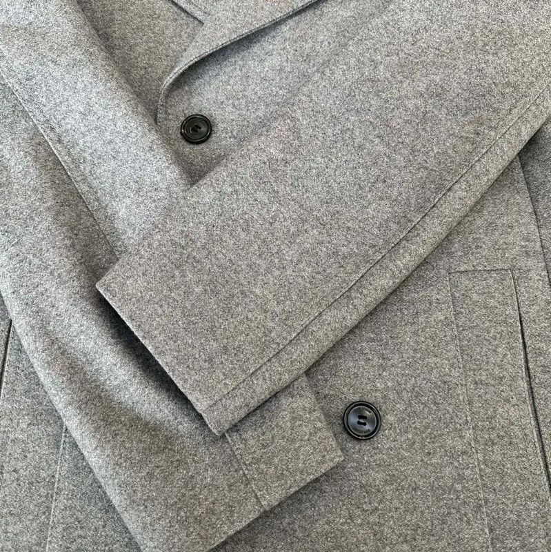 Dior Dior Gray Wool Mid-Length Coat for Men 0089 Size US L / EU 52-54 / 3 - 6 Thumbnail