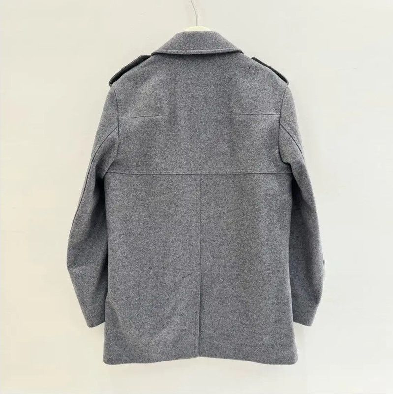 Dior Dior Gray Wool Mid-Length Coat for Men 0089 Size US L / EU 52-54 / 3 - 3 Thumbnail