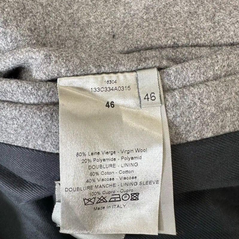 Dior Dior Gray Wool Mid-Length Coat for Men 0089 Size US L / EU 52-54 / 3 - 8 Thumbnail