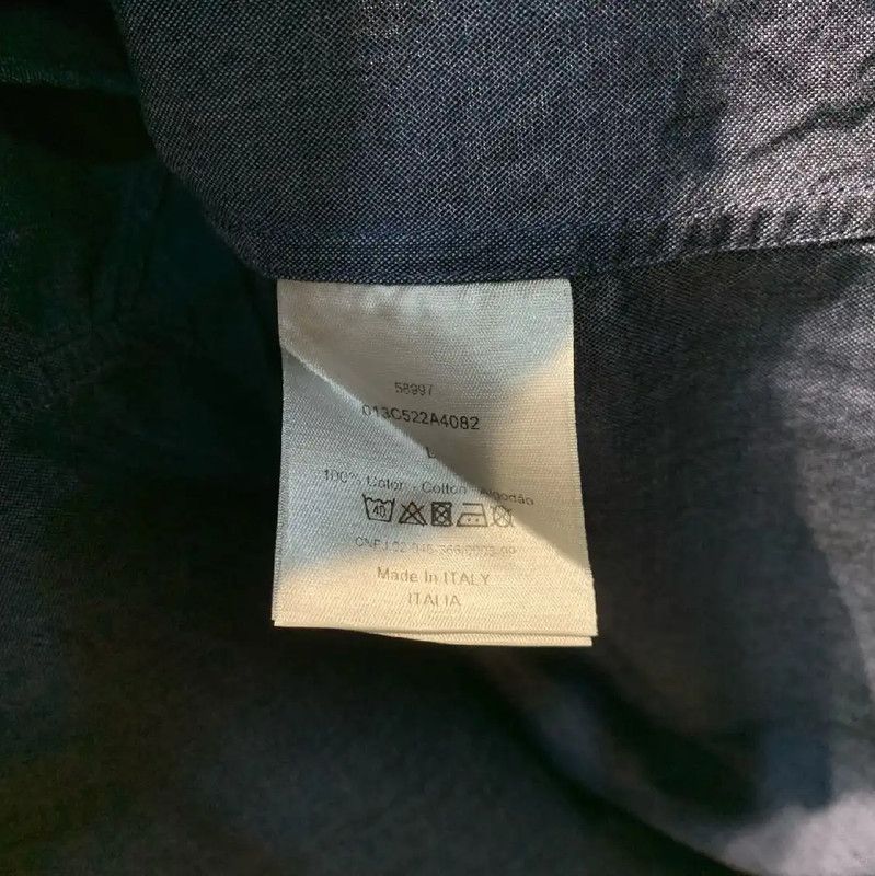 Dior Dior Blue Cotton Long Sleeve Shirt 0089 Size US L / EU 52-54 / 3 - 7 Thumbnail