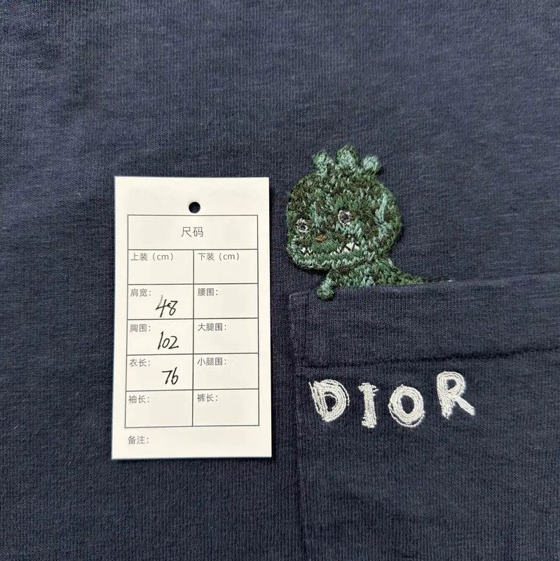 Dior Dior Men's Blue Cotton T-shirt 0089 Size US XS / EU 42 / 0 - 5 Thumbnail