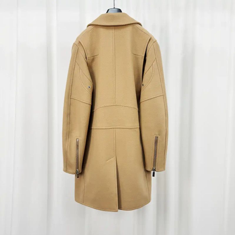 Dior Dior Camel Wool Logo Mid-Length Coat 0089 Size US M / EU 48-50 / 2 - 2 Thumbnail