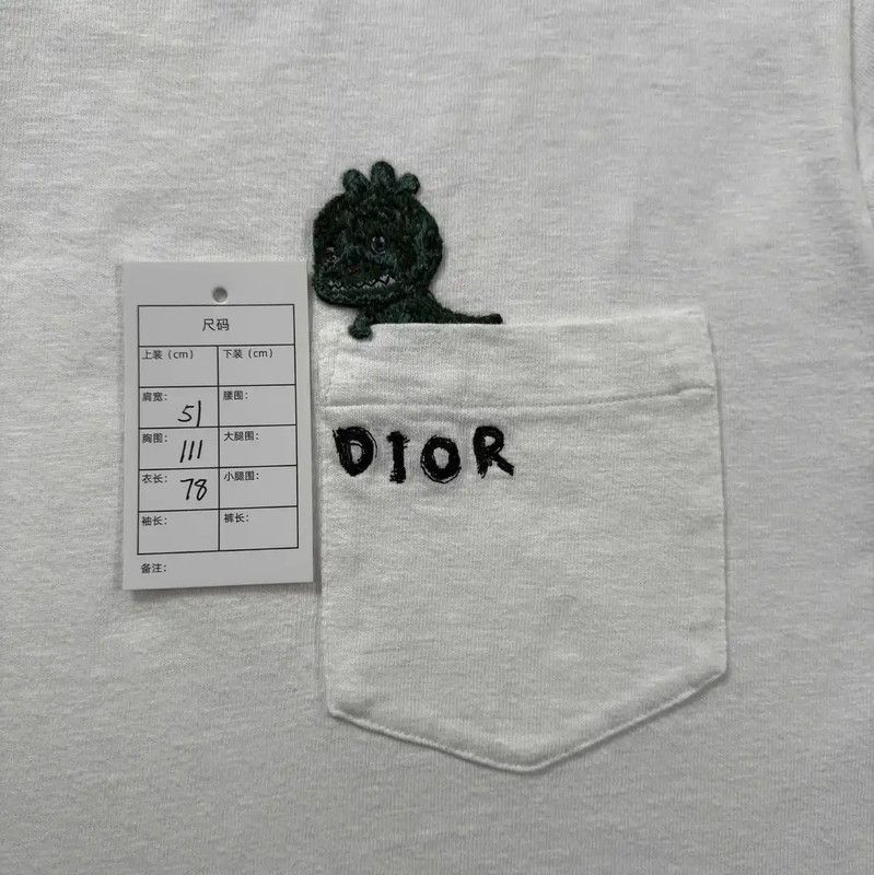 Dior Dior White Cotton Mens T-Shirt 0089 Size US M / EU 48-50 / 2 - 5 Thumbnail
