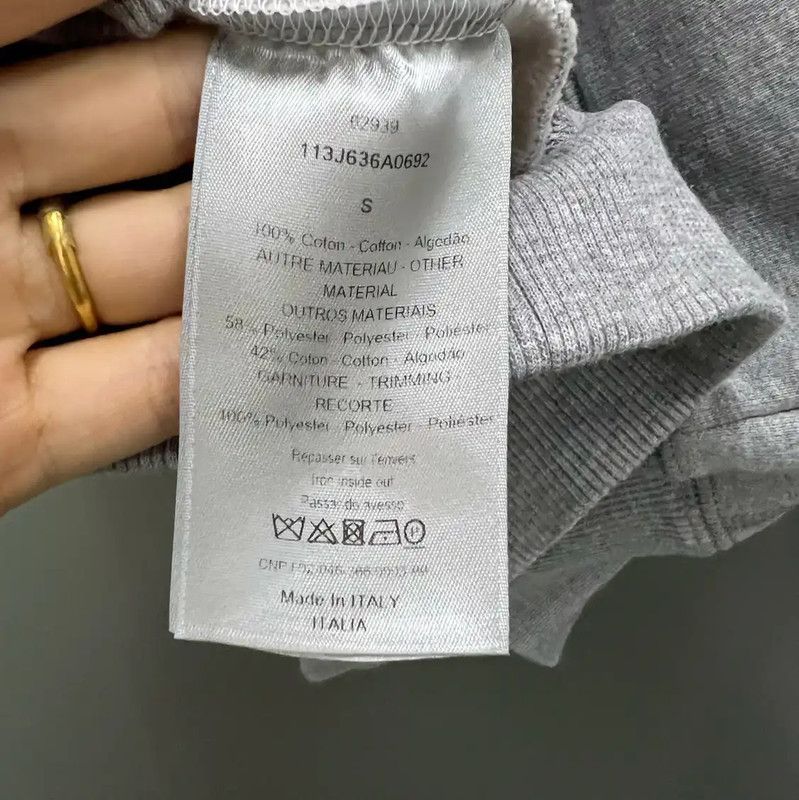 Dior Dior Men's Gray Cotton Hoodie Sweatshirt 0089 Size US S / EU 44-46 / 1 - 4 Thumbnail