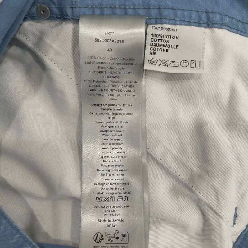 Dior Dior Men's Summer Blue Cotton Shorts 0089 Size US 34 / EU 50 - 6 Thumbnail