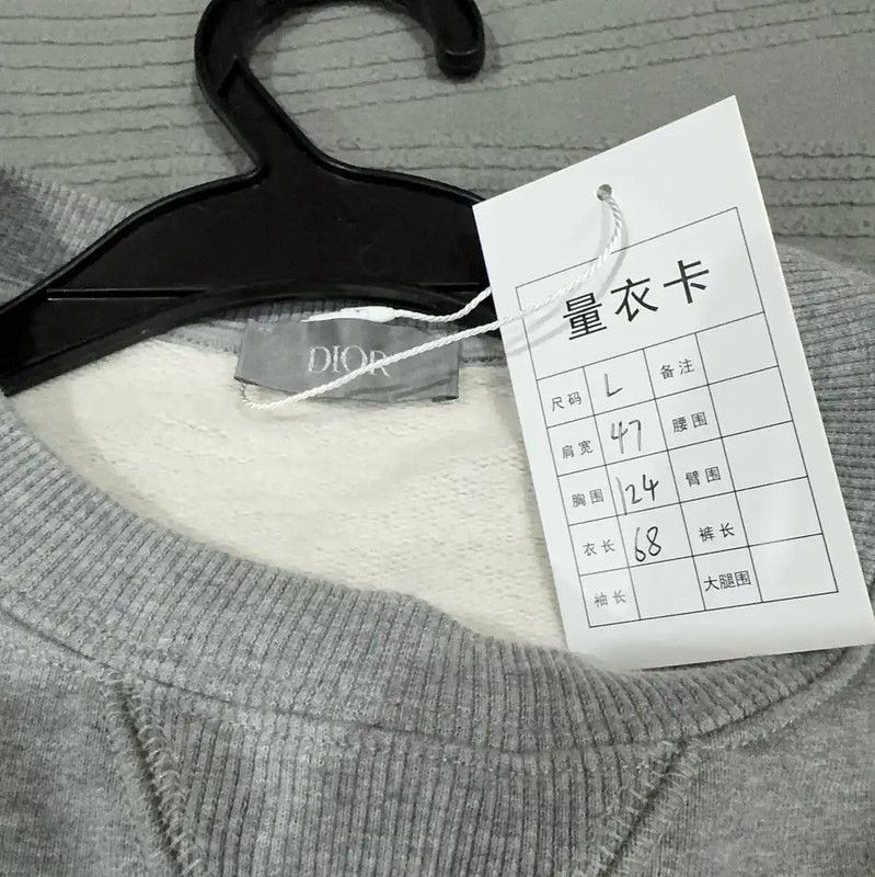 Dior Dior Gray Cotton Men's Sweatshirt with Paint Splashes 0089 Size US L / EU 52-54 / 3 - 3 Thumbnail