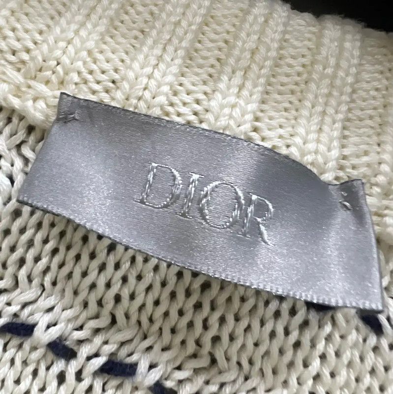 Dior Dior Spring Autumn White Wool Striped Sweater 0089 Size US S / EU 44-46 / 1 - 2 Thumbnail