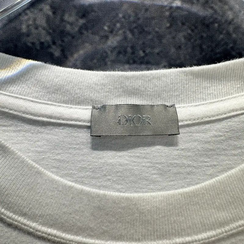 Dior Dior White Cotton Men's T-Shirt 0089 Size US L / EU 52-54 / 3 - 3 Thumbnail