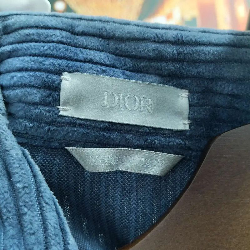 Dior Dior Long Sleeve Blue Cord Jacket for Men 0089 Size US L / EU 52-54 / 3 - 3 Thumbnail