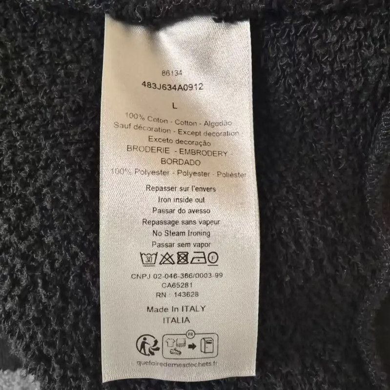 Dior Dior Black Cotton Men's Sweatshirt 0089 Size US L / EU 52-54 / 3 - 4 Thumbnail