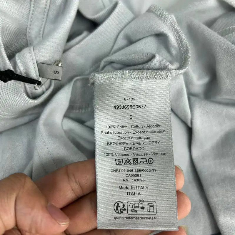 Dior Dior Men's Summer Light Blue Cotton T-Shirt 0089 Size US S / EU 44-46 / 1 - 4 Thumbnail