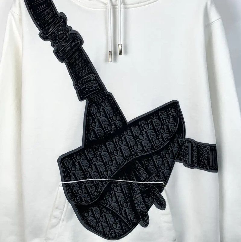 Dior Dior White Cotton Men's Hoodie with Unique Design 0089 Size US XS / EU 42 / 0 - 4 Thumbnail