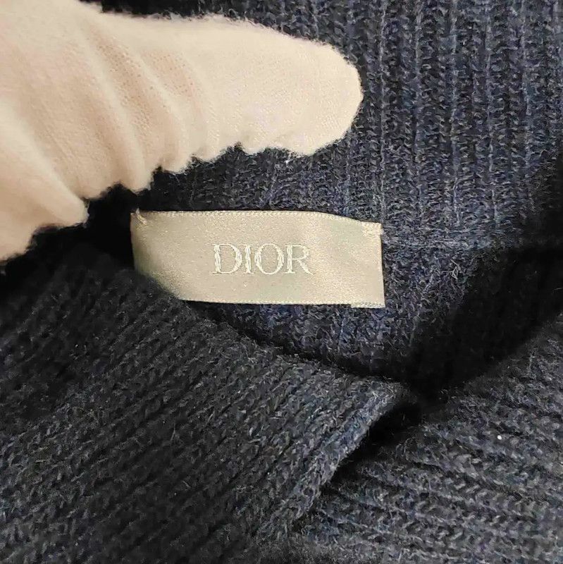 Dior Dior Men's Navy Wool Pullover Sweater 0089 Size US XS / EU 42 / 0 - 3 Thumbnail