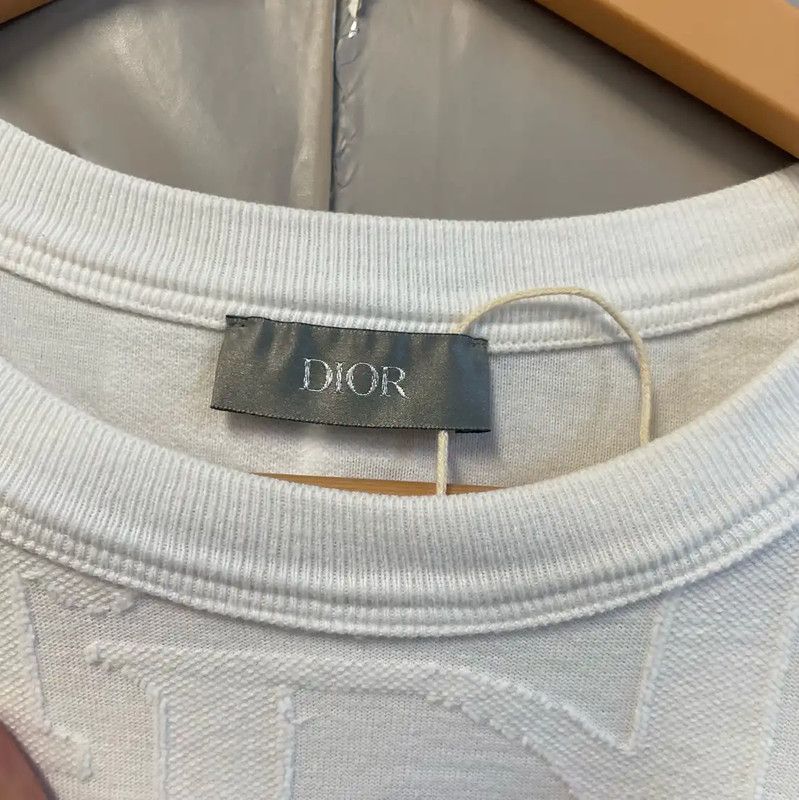 Dior Dior Men's XL White Cotton T-Shirt 0089 Size US XL / EU 56 / 4 - 3 Thumbnail