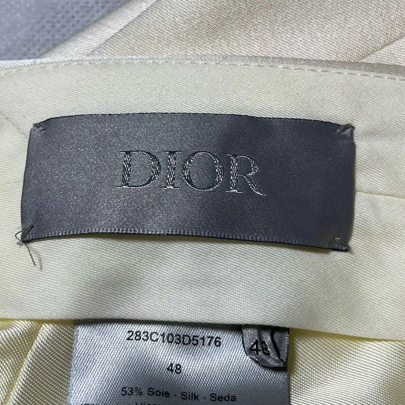 Dior Dior Men's Cream Wool Casual Pants 0089 Size US 38 / EU 54 - 3 Thumbnail