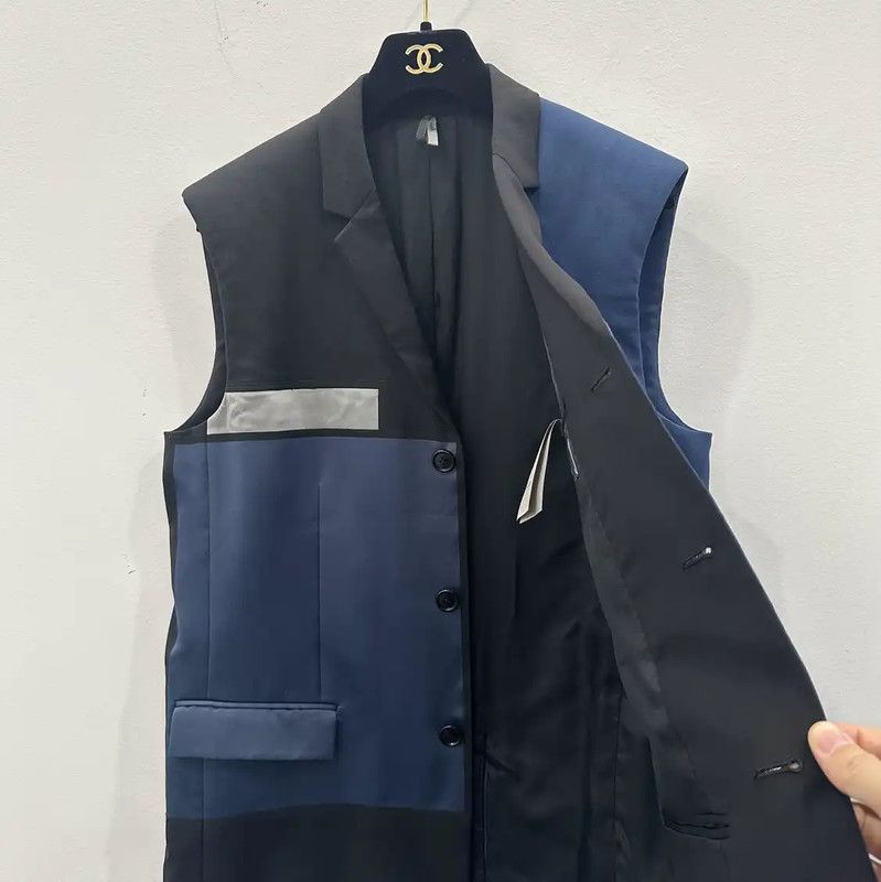 Dior Dior XS Navy Silk Men's Vest 0089 Size US XS / EU 42 / 0 - 3 Thumbnail
